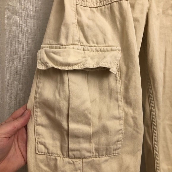 URBAN OUTFITTERS BDG LIGHT TAN BEIGE CARGO JOGGER COTTON PANT SIZE SMALL Y2K - Picture 4 of 7